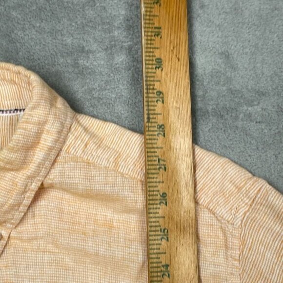 Weatherproof Vintage Mens XL Linen Blend Button-Up Shirt Orange a0990 - Picture 4 of 8